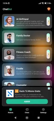 ChatBot android App screenshot 1